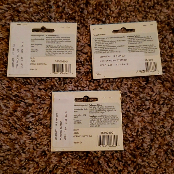 3 face tats - Picture 2 of 5